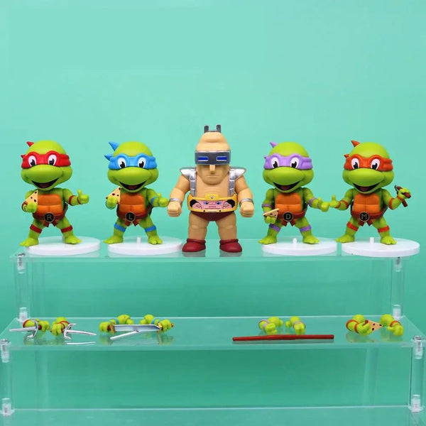 Planet Gates 5 Pcs 5 Pcs/Set Teenage Mutant Ninja Turtles Q Version Figure 8-10cm Raphael Donatello Action Figurine Comic Character Ornaments