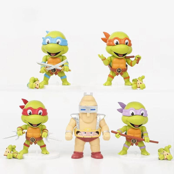 Planet Gates 5 Pcs 5 Pcs/Set Teenage Mutant Ninja Turtles Q Version Figure 8-10cm Raphael Donatello Action Figurine Comic Character Ornaments