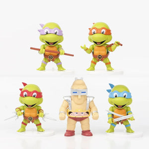 Planet Gates 5 Pcs 5 Pcs/Set Teenage Mutant Ninja Turtles Q Version Figure 8-10cm Raphael Donatello Action Figurine Comic Character Ornaments