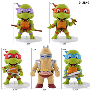 Planet Gates 5 Pcs 5 Pcs/Set Teenage Mutant Ninja Turtles Q Version Figure 8-10cm Raphael Donatello Action Figurine Comic Character Ornaments