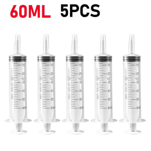 Planet Gates 5 pcs 60ml / CHINA 60/100ml Plastic Bulk Needle-Free Disposable Syringes Syringes Without Needle Syringe Glue Pet Feeding Needle Kitchen Tools