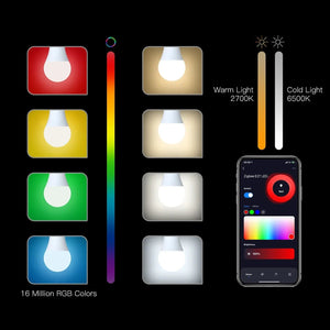 Planet Gates 5 PCs / CHINA MOES 1-9PCS 9W AC90-240V Tuya ZigBee Smart LED Light Bulb RGB E27 Dimmable APP Remote Control Alexa Google Home Voice Control