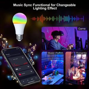 Planet Gates 5 PCs / CHINA MOES 1-9PCS 9W AC90-240V Tuya ZigBee Smart LED Light Bulb RGB E27 Dimmable APP Remote Control Alexa Google Home Voice Control