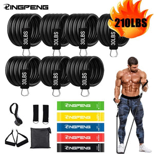 Planet Gates 5 Pcs Resistance Ban Resistance Bands Set 7 Piece Exercise Band Portable Home Gym Accessories Professional  Fitness Elastic Rubber Workout Expander