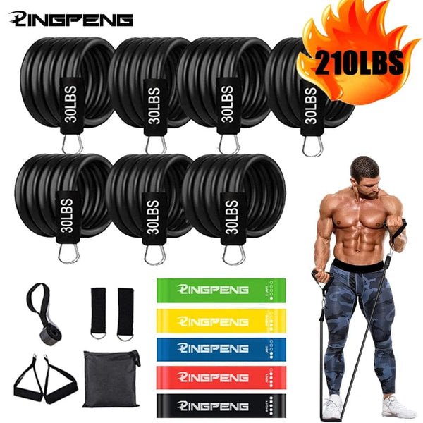 Planet Gates 5 Pcs Resistance Ban Resistance Bands Set 7 Piece Exercise Band Portable Home Gym Accessories Professional  Fitness Elastic Rubber Workout Expander