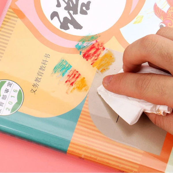 Planet Gates 5 Pcs Transparent Book Case File Book Waterproof Protection Cover A4 Adjustable Textbook Stationery Case School Office Supplies