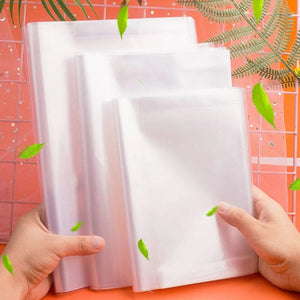 Planet Gates 5 Pcs Transparent Book Case File Book Waterproof Protection Cover A4 Adjustable Textbook Stationery Case School Office Supplies