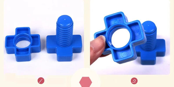 Planet Gates 5 Set 5Set Screw Building Blocks Plastic Insert Blocks Nut Shape Toys for Children Educational Toys Montessori Scale Models Gift
