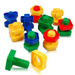 Planet Gates 5 Set 5Set Screw Building Blocks Plastic Insert Blocks Nut Shape Toys for Children Educational Toys Montessori Scale Models Gift