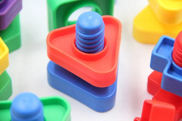 Planet Gates 5 Set 5Set Screw Building Blocks Plastic Insert Blocks Nut Shape Toys for Children Educational Toys Montessori Scale Models Gift