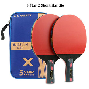 Planet Gates 5 star 1FL 1CS Huieson 2pc Ping Pong Rackets Set 5/6 Star Offensive Table Tennis Racket  with Fine Control