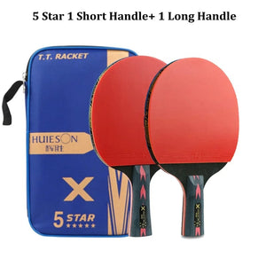Planet Gates 5 star 2CS Huieson 2pc Ping Pong Rackets Set 5/6 Star Offensive Table Tennis Racket  with Fine Control