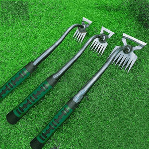 Planet Gates 5 tooth / China 2 In 1 Garden Rake Manual Weed Grass Rooting Tool Puller Shovel 5/6/11 Tooth Weeding Removal Hand Gardening Loose Soil Tool