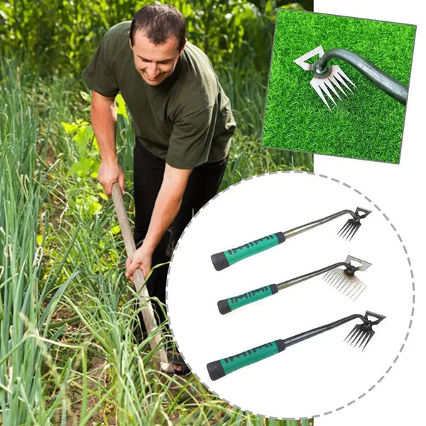 Planet Gates 5 tooth / China 2 In 1 Garden Rake Manual Weed Grass Rooting Tool Puller Shovel 5/6/11 Tooth Weeding Removal Hand Gardening Loose Soil Tool