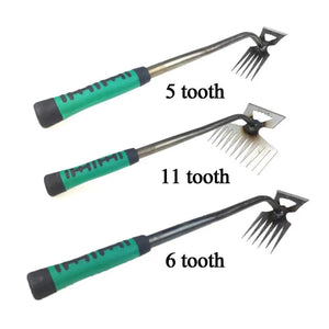 Planet Gates 5 tooth / China 2 In 1 Garden Rake Manual Weed Grass Rooting Tool Puller Shovel 5/6/11 Tooth Weeding Removal Hand Gardening Loose Soil Tool