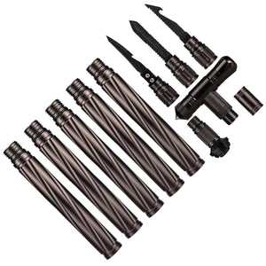 Planet Gates 5 Tube 115cm Outdoor Camp Hiking Tool Self Defense Sticks Pole Home Car Multifunctional Survival Kit Climbing Emergency Equipment