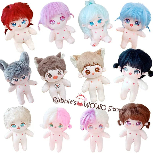 Planet Gates 5 / without skeleton 20cm IDol Doll Skeleton No attributes Star Plush Cotton Dolls Cute long Fried Hair Curly Hair Toys Fans Collection Children Gift