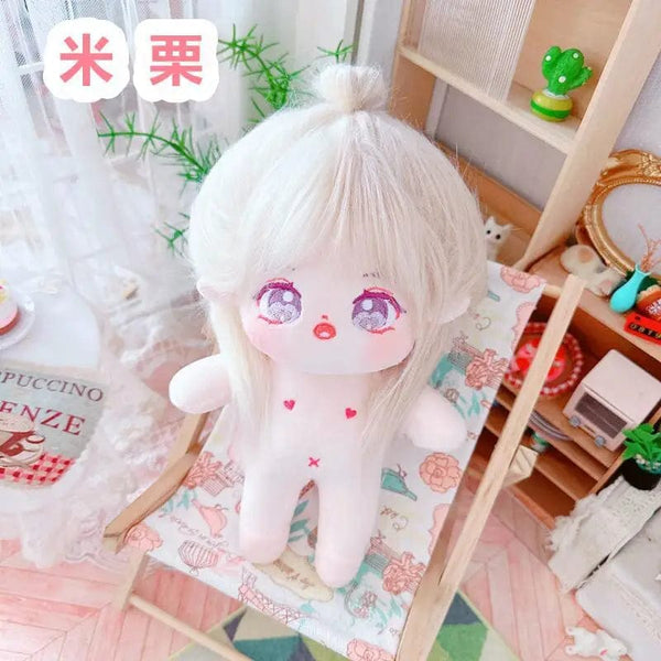 Planet Gates 5 / without skeleton 20cm IDol Doll Skeleton No attributes Star Plush Cotton Dolls Cute long Fried Hair Curly Hair Toys Fans Collection Children Gift