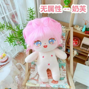 Planet Gates 5 / without skeleton 20cm IDol Doll Skeleton No attributes Star Plush Cotton Dolls Cute long Fried Hair Curly Hair Toys Fans Collection Children Gift