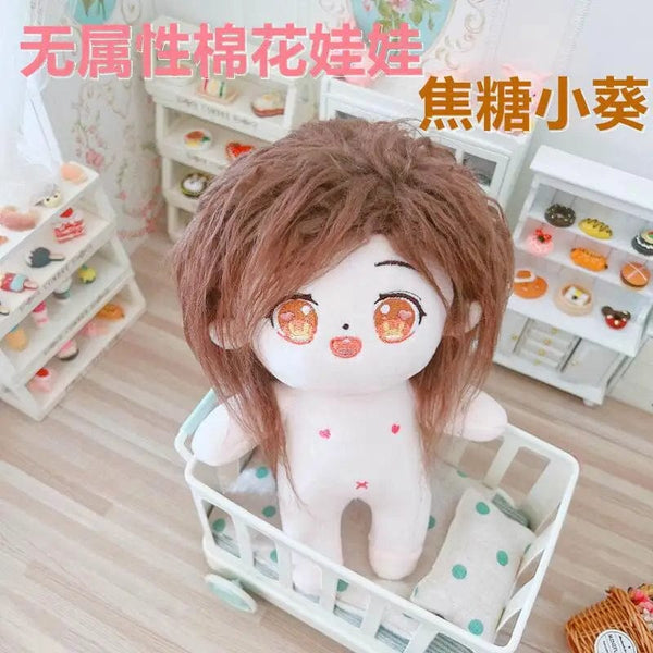 Planet Gates 5 / without skeleton 20cm IDol Doll Skeleton No attributes Star Plush Cotton Dolls Cute long Fried Hair Curly Hair Toys Fans Collection Children Gift