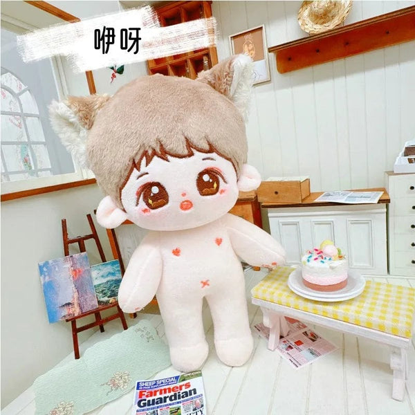 Planet Gates 5 / without skeleton 20cm IDol Doll Skeleton No attributes Star Plush Cotton Dolls Cute long Fried Hair Curly Hair Toys Fans Collection Children Gift