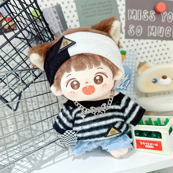 Planet Gates 5 / without skeleton 20cm IDol Doll Skeleton No attributes Star Plush Cotton Dolls Cute long Fried Hair Curly Hair Toys Fans Collection Children Gift