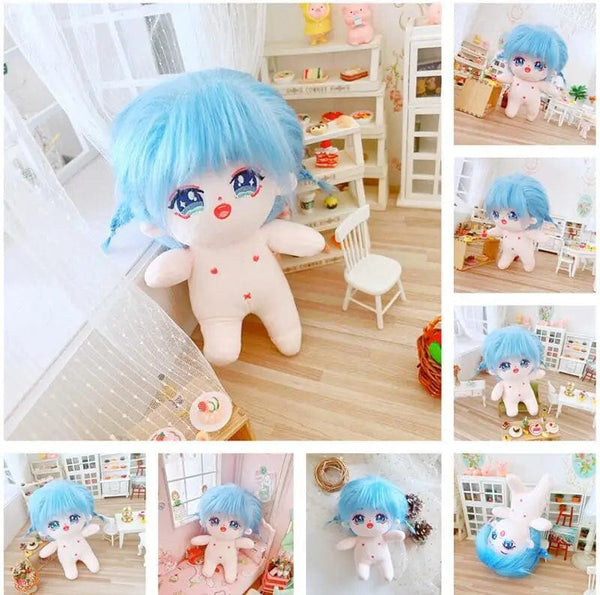 Planet Gates 5 / without skeleton 20cm IDol Doll Skeleton No attributes Star Plush Cotton Dolls Cute long Fried Hair Curly Hair Toys Fans Collection Children Gift