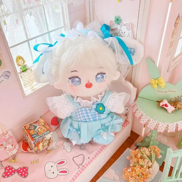 Planet Gates 5 / without skeleton 20cm IDol Doll Skeleton No attributes Star Plush Cotton Dolls Cute long Fried Hair Curly Hair Toys Fans Collection Children Gift
