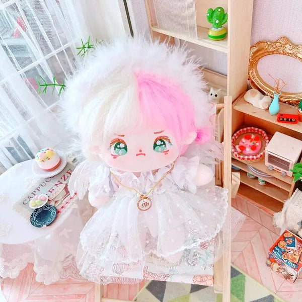 Planet Gates 5 / without skeleton 20cm IDol Doll Skeleton No attributes Star Plush Cotton Dolls Cute long Fried Hair Curly Hair Toys Fans Collection Children Gift