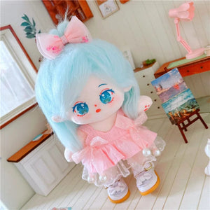 Planet Gates 5 / without skeleton 20cm IDol Doll Skeleton No attributes Star Plush Cotton Dolls Cute long Fried Hair Curly Hair Toys Fans Collection Children Gift
