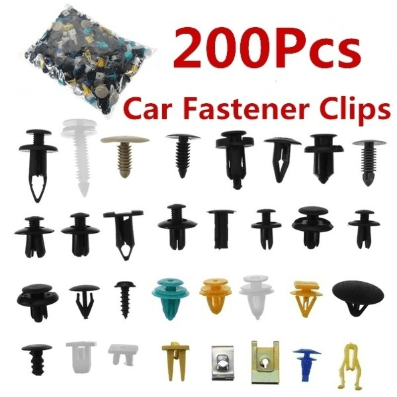 Planet Gates 50/100/200Pcs/Set Universal Plastic Clips For Car Fender Bumper Door Car Interior Hole Lining Panel Retainer Push Clips