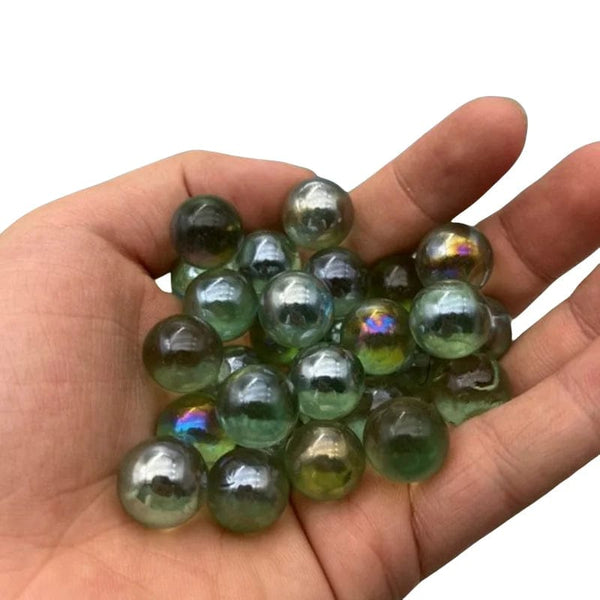 Planet Gates 50/100 Pcs 14mm Glass Marbles Balls Charms Clear Pinball Machine Home Decor for Fish Tank Vase Aquarium Toys for Kids Children