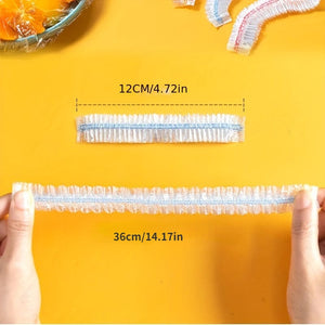 Planet Gates 50/100/pcs, Protective Covers, Reusable Elastic Food Bowl Protective Covers, Stretchable Food Cover, Suitable For Different Sizes Bowls And Plates