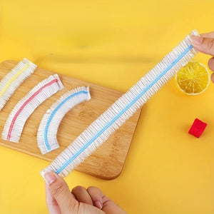 Planet Gates 50/100/pcs, Protective Covers, Reusable Elastic Food Bowl Protective Covers, Stretchable Food Cover, Suitable For Different Sizes Bowls And Plates