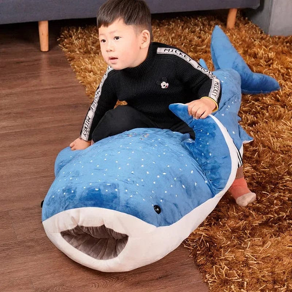 Planet Gates 50/100CM New Cartoon Blue Shark Stuffed Plush Toys Big Fish Whale Baby Soft Animal Pillow Dolls Children Birthday Gifts