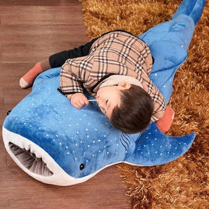 Planet Gates 50/100CM New Cartoon Blue Shark Stuffed Plush Toys Big Fish Whale Baby Soft Animal Pillow Dolls Children Birthday Gifts