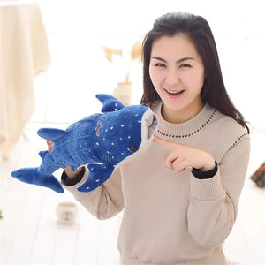 Planet Gates 50/100CM New Cartoon Blue Shark Stuffed Plush Toys Big Fish Whale Baby Soft Animal Pillow Dolls Children Birthday Gifts