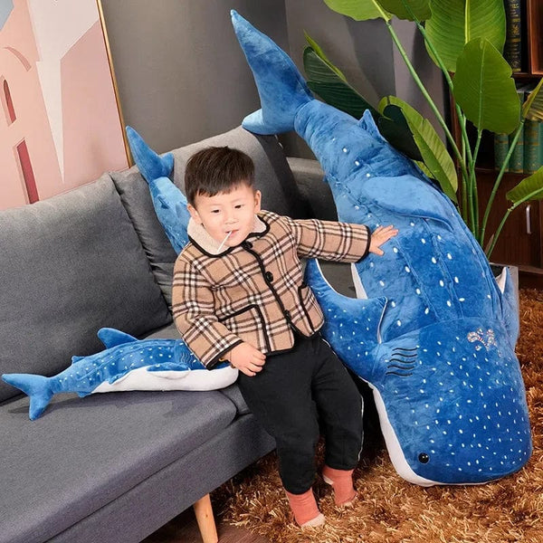 Planet Gates 50/100CM New Cartoon Blue Shark Stuffed Plush Toys Big Fish Whale Baby Soft Animal Pillow Dolls Children Birthday Gifts
