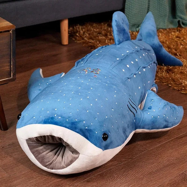Planet Gates 50/100CM New Cartoon Blue Shark Stuffed Plush Toys Big Fish Whale Baby Soft Animal Pillow Dolls Children Birthday Gifts