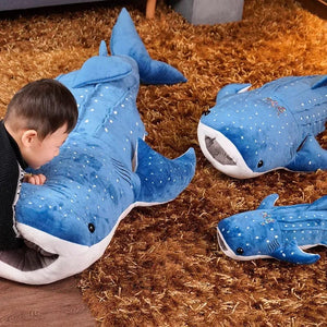 Planet Gates 50/100CM New Cartoon Blue Shark Stuffed Plush Toys Big Fish Whale Baby Soft Animal Pillow Dolls Children Birthday Gifts