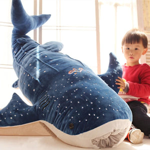 Planet Gates 50/100CM New Cartoon Blue Shark Stuffed Plush Toys Big Fish Whale Baby Soft Animal Pillow Dolls Children Birthday Gifts
