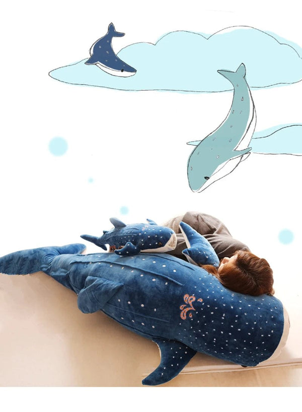 Planet Gates 50/100CM New Cartoon Blue Shark Stuffed Plush Toys Big Fish Whale Baby Soft Animal Pillow Dolls Children Birthday Gifts