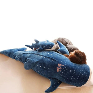Planet Gates 50/100CM New Cartoon Blue Shark Stuffed Plush Toys Big Fish Whale Baby Soft Animal Pillow Dolls Children Birthday Gifts