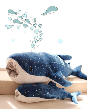 Planet Gates 50/100CM New Cartoon Blue Shark Stuffed Plush Toys Big Fish Whale Baby Soft Animal Pillow Dolls Children Birthday Gifts