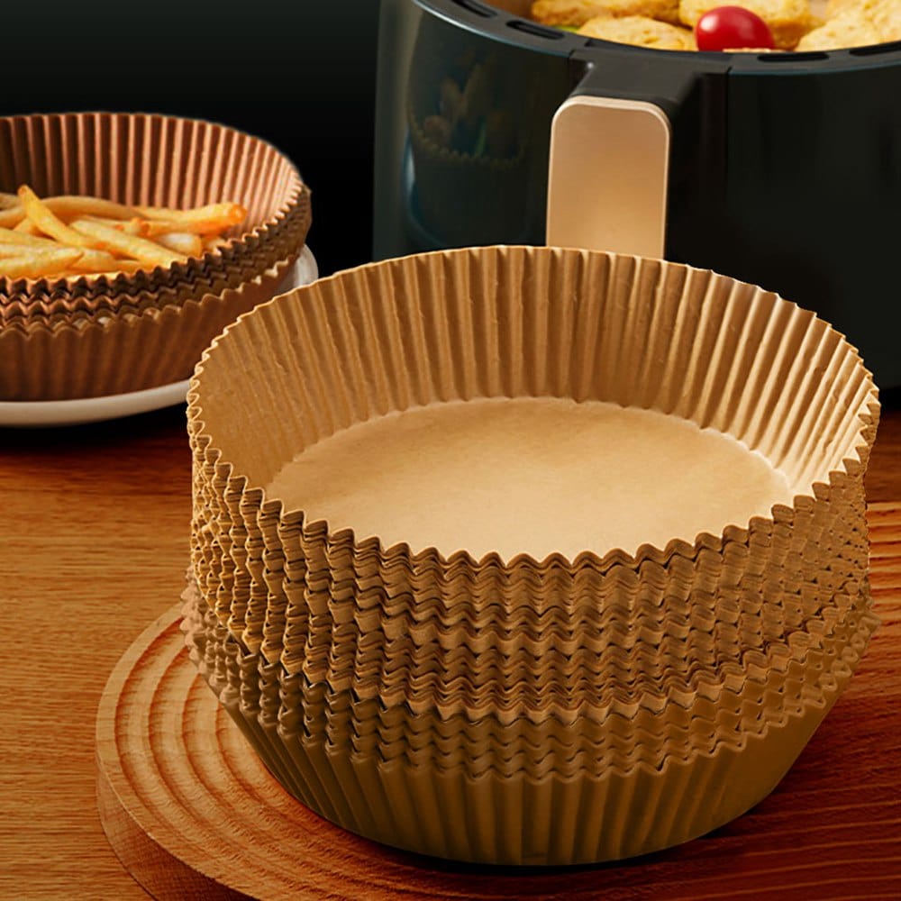 Planet Gates 50/100pcs, Air Fryer Disposable Paper Liner, Air Fryer Disposable Liners, Non-Stick Airfryer Baking Papers, Round Air-Fryer Paper Liners, Non-stick Parchment Paper For Baking Roasting Microwave, Kitchen Accessories, Tools