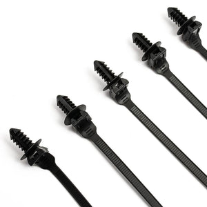 Planet Gates 50/100Pcs Car Nylon Tie Wrap Cable Fixed Fasteners Clips Wire Harness Fastener Cable Clamp Clips Cable Ties Management Car Wire