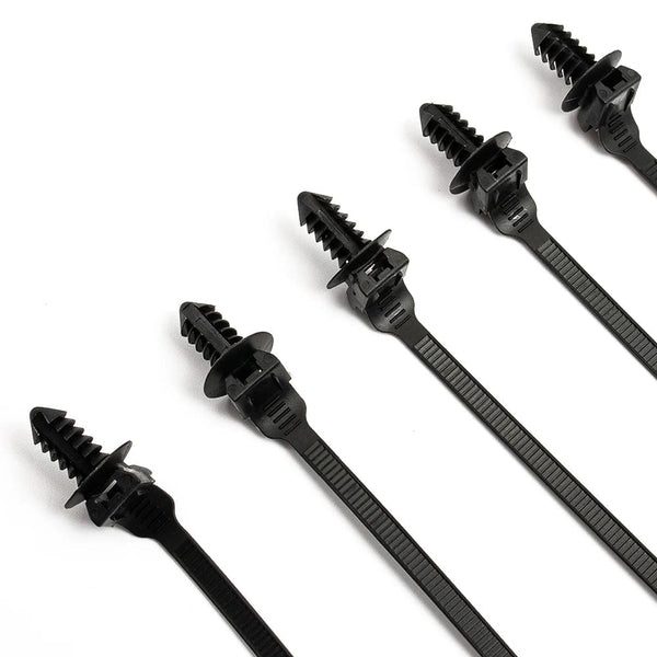 Planet Gates 50/100Pcs Car Nylon Tie Wrap Cable Fixed Fasteners Clips Wire Harness Fastener Cable Clamp Clips Cable Ties Management Car Wire