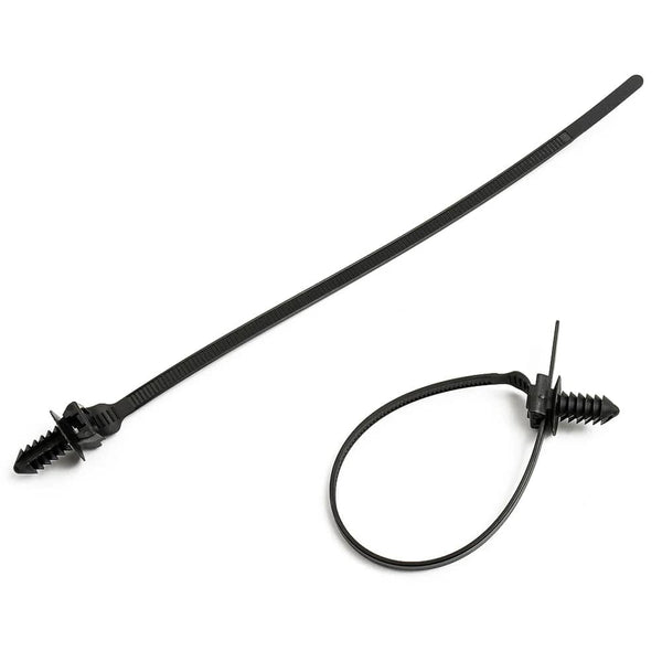 Planet Gates 50/100Pcs Car Nylon Tie Wrap Cable Fixed Fasteners Clips Wire Harness Fastener Cable Clamp Clips Cable Ties Management Car Wire