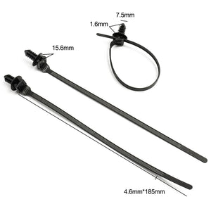 Planet Gates 50/100Pcs Car Nylon Tie Wrap Cable Fixed Fasteners Clips Wire Harness Fastener Cable Clamp Clips Cable Ties Management Car Wire