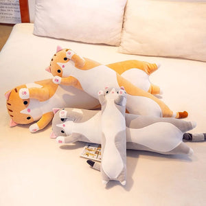 Planet Gates 50-130CM Cute Soft Long Cat Boyfriend Pillow Plush Toys Stuffed Pause Office Nap Sleep Pillow Cushion Gift Doll for Kids Girls